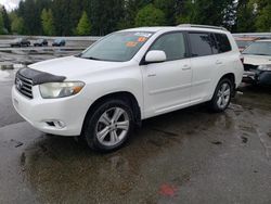 Salvage cars for sale from Copart Arlington, WA: 2008 Toyota Highlander Sport