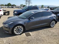 Salvage cars for sale from Copart San Martin, CA: 2021 Tesla Model 3