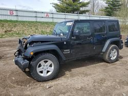 Salvage cars for sale from Copart Davison, MI: 2018 Jeep Wrangler Unlimited Sport