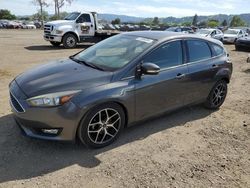 Salvage cars for sale from Copart San Martin, CA: 2017 Ford Focus SEL