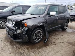 Salvage cars for sale at Chicago Heights, IL auction: 2017 Jeep Renegade Limited