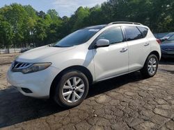 Salvage cars for sale at Austell, GA auction: 2012 Nissan Murano S