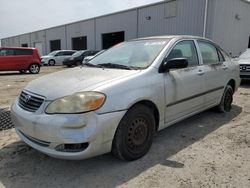 Salvage cars for sale at Jacksonville, FL auction: 2007 Toyota Corolla CE
