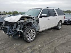 Ford Expedition salvage cars for sale: 2017 Ford Expedition EL Platinum