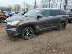 Salvage cars for sale from Copart Central Square, NY: 2016 Toyota Highlander XLE