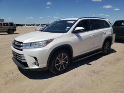 Salvage cars for sale at Amarillo, TX auction: 2019 Toyota Highlander SE