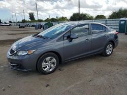 Salvage cars for sale from Copart Miami, FL: 2013 Honda Civic LX