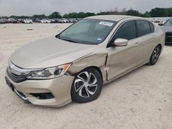 Salvage cars for sale from Copart San Antonio, TX: 2016 Honda Accord LX