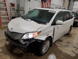 Salvage cars for sale at Mcfarland, WI auction: 2015 Toyota Sienna XLE