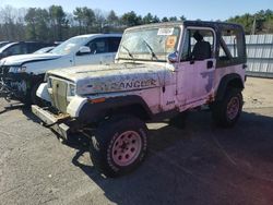 Salvage cars for sale at Exeter, RI auction: 1991 Jeep Wrangler / YJ S