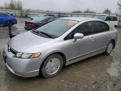 Salvage cars for sale from Copart Arlington, WA: 2006 Honda Civic Hybrid