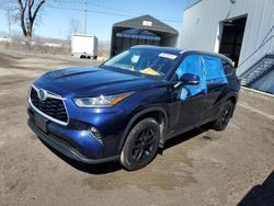 Salvage cars for sale from Copart Montreal Est, QC: 2022 Toyota Highlander Hybrid XLE