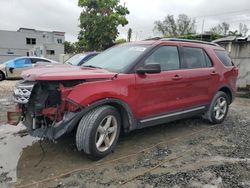 Salvage cars for sale from Copart Opa Locka, FL: 2018 Ford Explorer XLT