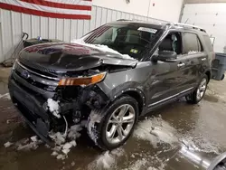 Salvage cars for sale at Candia, NH auction: 2015 Ford Explorer Limited
