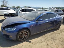 Salvage cars for sale from Copart San Martin, CA: 2015 Tesla Model S