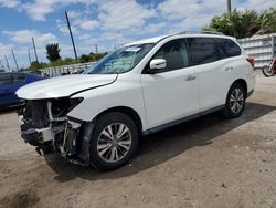 Salvage cars for sale at Miami, FL auction: 2018 Nissan Pathfinder S