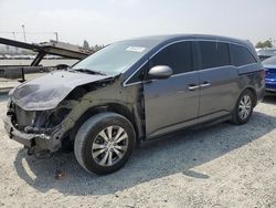 Salvage cars for sale at Mentone, CA auction: 2016 Honda Odyssey SE