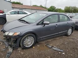 Salvage cars for sale from Copart Columbus, OH: 2009 Honda Civic Hybrid