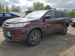 Toyota salvage cars for sale: 2019 Toyota Highlander SE