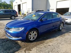 Salvage cars for sale at Savannah, GA auction: 2015 Chrysler 200 Limited