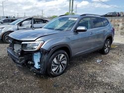 Salvage cars for sale at Homestead, FL auction: 2024 Volkswagen Atlas SE