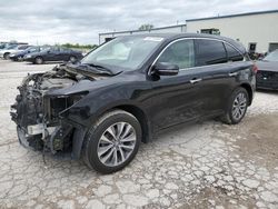 Salvage cars for sale from Copart Kansas City, KS: 2015 Acura MDX Technology