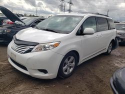 Salvage cars for sale at Elgin, IL auction: 2015 Toyota Sienna LE