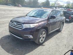 Salvage cars for sale from Copart Madisonville, TN: 2012 Toyota Highlander Limited