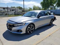 Salvage cars for sale from Copart Sacramento, CA: 2022 Honda Accord Hybrid Sport