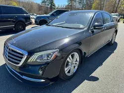 Salvage cars for sale at North Billerica, MA auction: 2019 Mercedes-Benz S 450