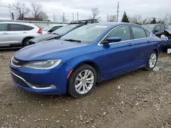 Salvage cars for sale at Lansing, MI auction: 2015 Chrysler 200 Limited