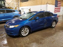 Honda salvage cars for sale: 2012 Honda Civic EX