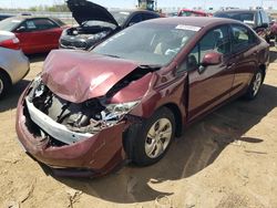 Salvage cars for sale at Elgin, IL auction: 2013 Honda Civic LX