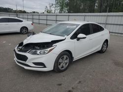 Chevrolet Cruze ls salvage cars for sale: 2018 Chevrolet Cruze LS