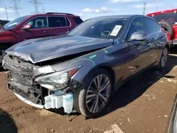 Salvage Cars with No Bids Yet For Sale at auction: 2021 Infiniti Q50 Sensory