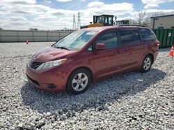 Salvage cars for sale at Barberton, OH auction: 2012 Toyota Sienna LE