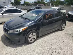 Salvage cars for sale from Copart Opa Locka, FL: 2017 KIA Forte LX