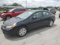 Salvage cars for sale from Copart Orlando, FL: 2012 Honda Civic LX