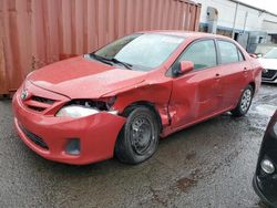 Toyota salvage cars for sale: 2011 Toyota Corolla Base