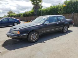 Salvage cars for sale at San Martin, CA auction: 1988 Mercury Cougar LS