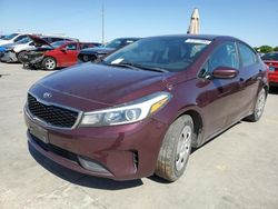 Salvage cars for sale at Grand Prairie, TX auction: 2018 KIA Forte LX