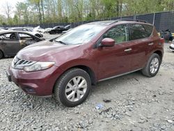 Salvage cars for sale at Waldorf, MD auction: 2011 Nissan Murano S