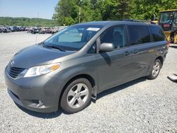 Salvage cars for sale from Copart Concord, NC: 2012 Toyota Sienna LE