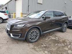 Salvage cars for sale from Copart West Mifflin, PA: 2019 Lincoln Nautilus Reserve