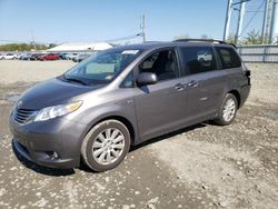 Salvage cars for sale from Copart Windsor, NJ: 2017 Toyota Sienna XLE