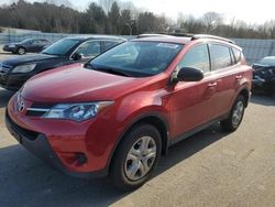 Salvage cars for sale at Assonet, MA auction: 2015 Toyota Rav4 LE