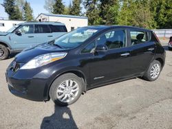Salvage cars for sale from Copart Arlington, WA: 2015 Nissan Leaf S