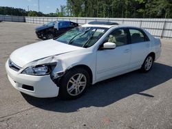 Salvage cars for sale at Dunn, NC auction: 2007 Honda Accord EX