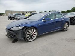 Salvage cars for sale from Copart Wilmer, TX: 2015 Tesla Model S