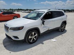 Jeep Cherokee Limited salvage cars for sale: 2019 Jeep Cherokee Limited